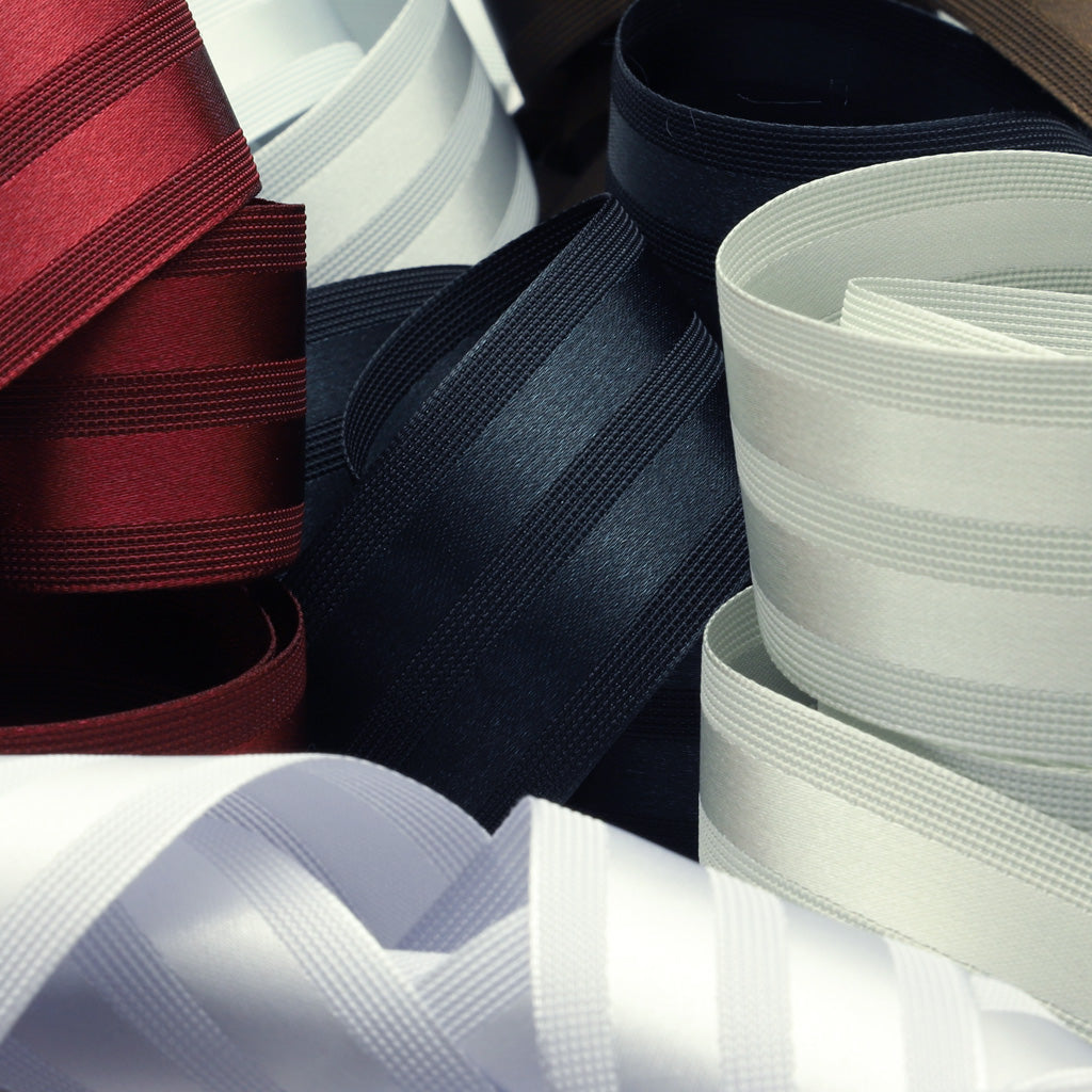 ストライプサテンリボン #96 ダークネイビー