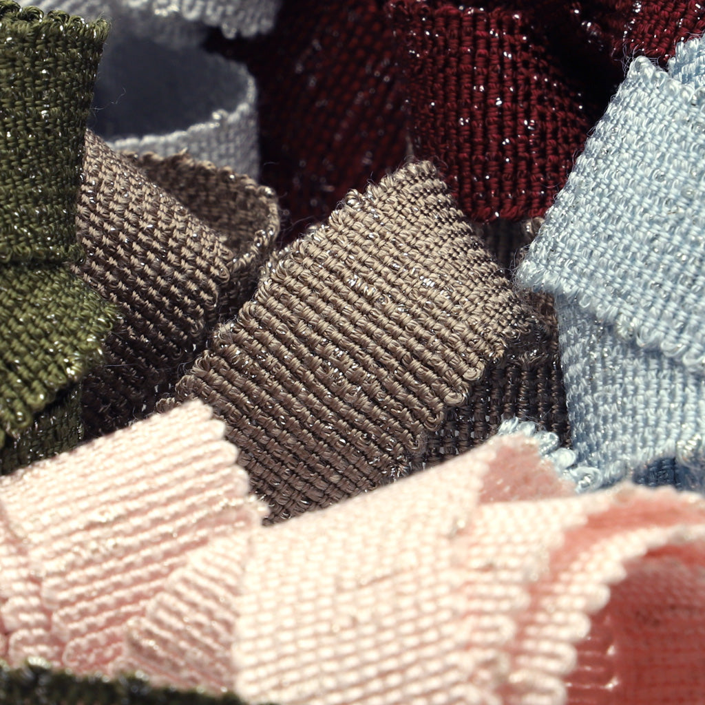 ラメノットメッシュリボン #06 シャーベットブルー