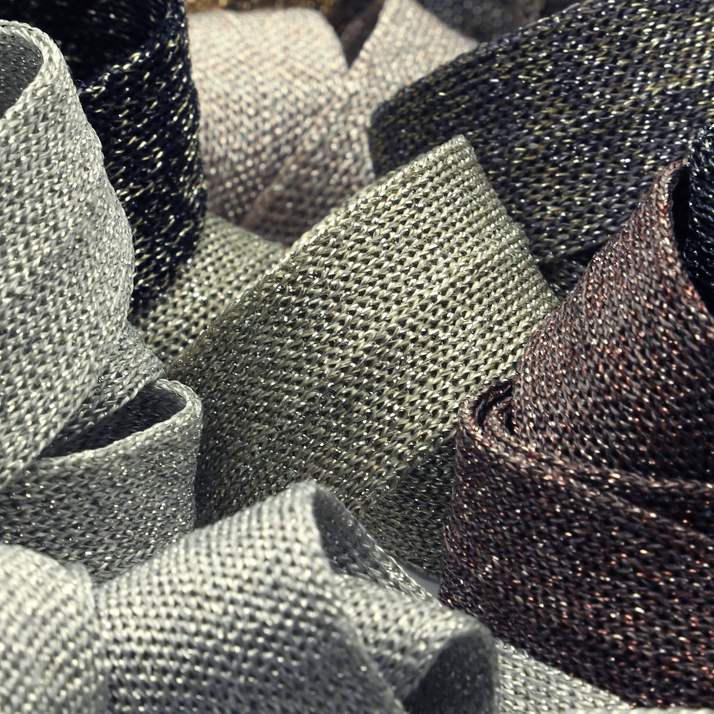 アンティークメタリックニットテープ #10 ブラックゴールド