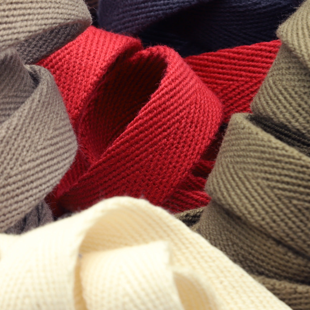 コットン杉綾リボン（袋織） #36 ダークブラウン