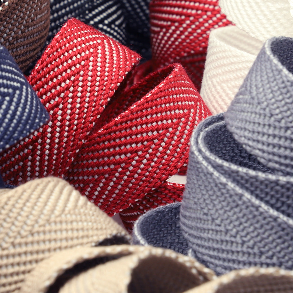 デニム調杉綾リボン #49 チャコール