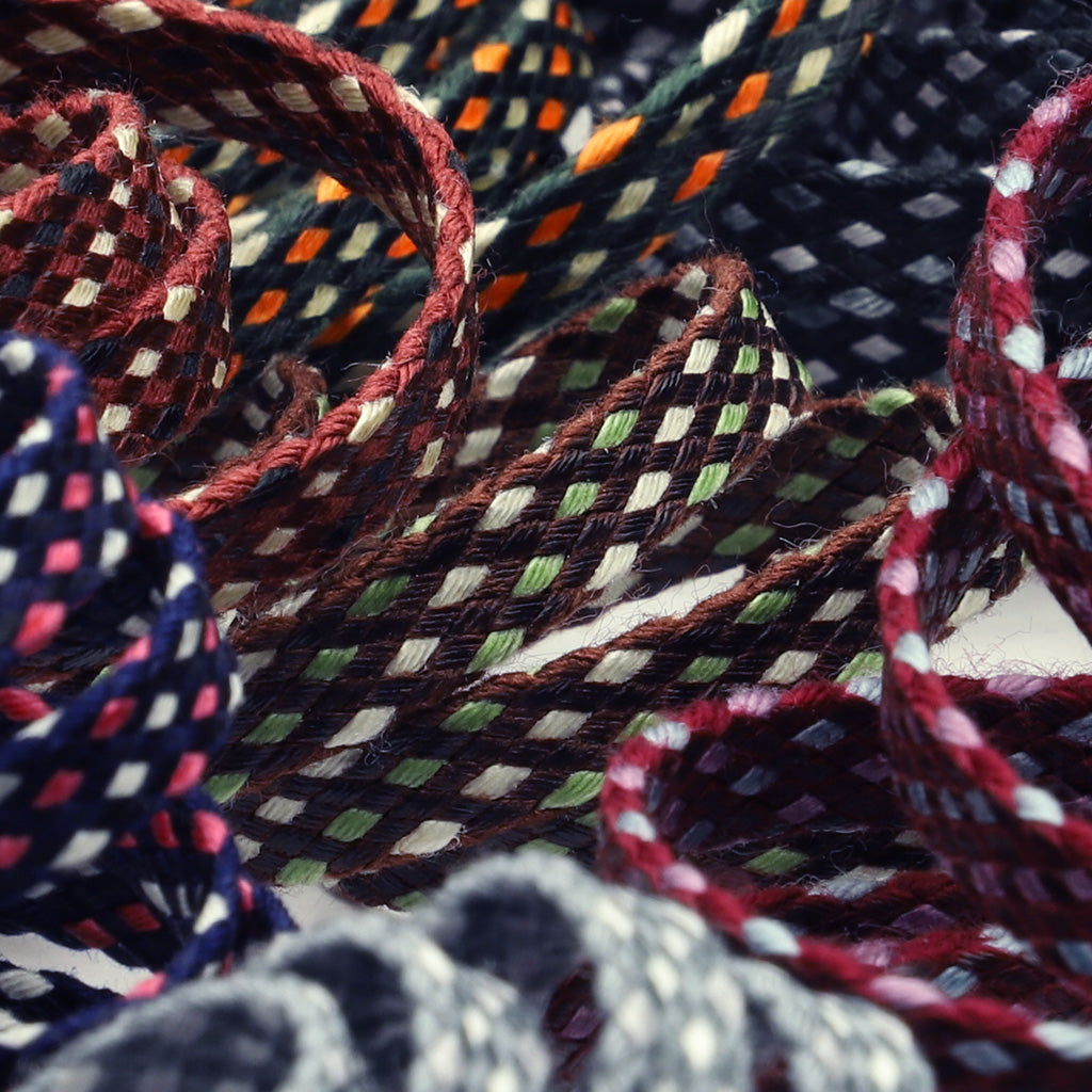 チェックスピンドル #03 グリーン&amp;オレンジ&amp;ベージュ