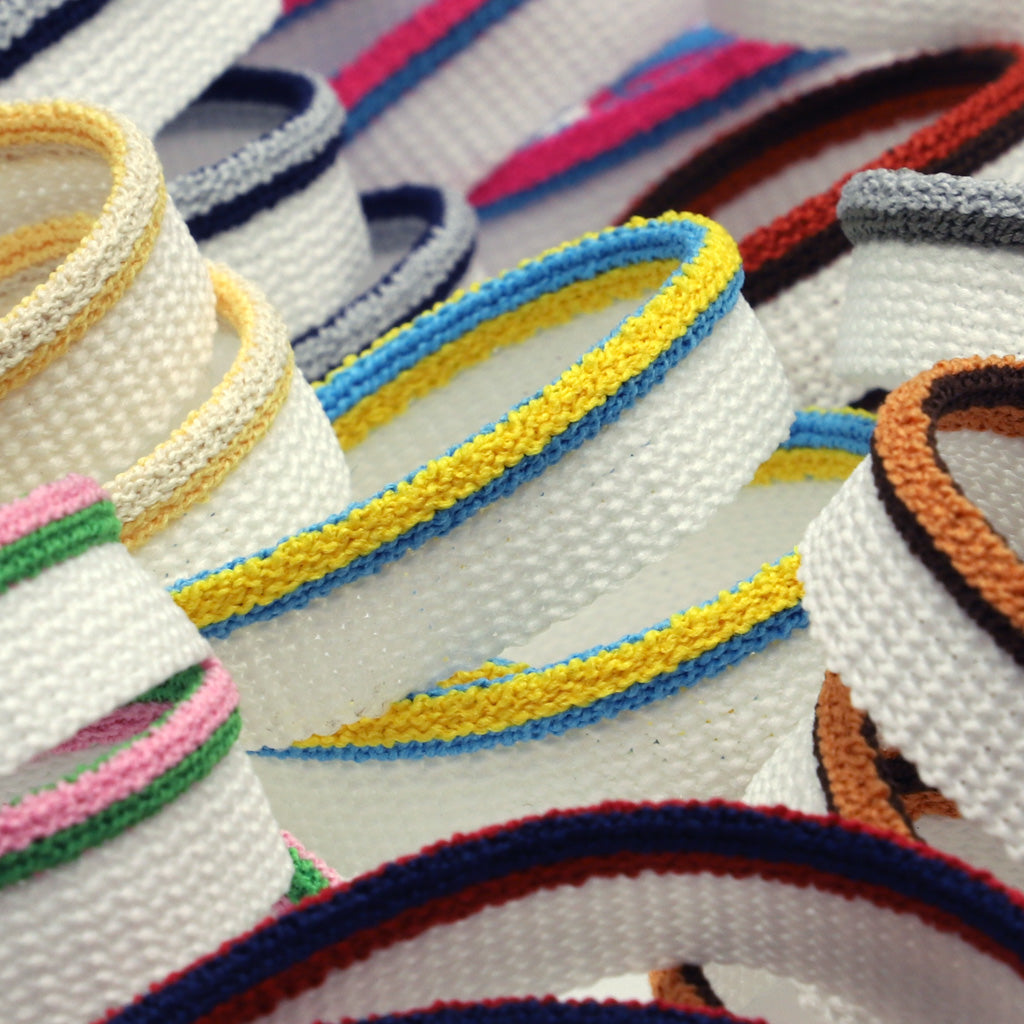 ストライプパイルパイピング #23 チェリー&amp;クリスマスグリーン&amp;ホワイト