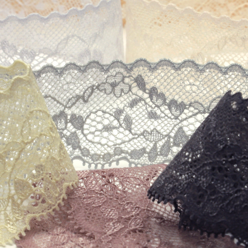 ストレッチトリミングレース #159 ミディアムグレー