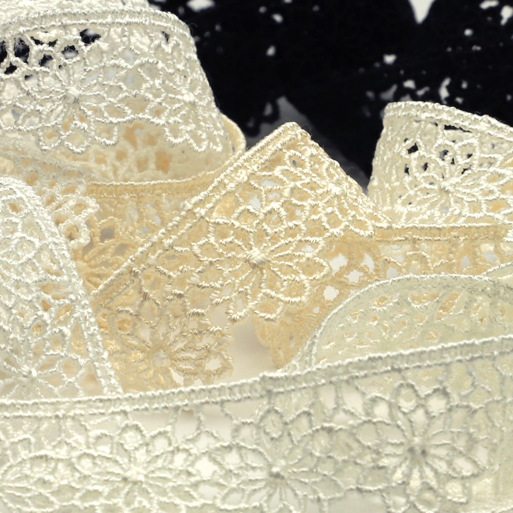 ケミカルエンブロイダリーレース #158 ミルク