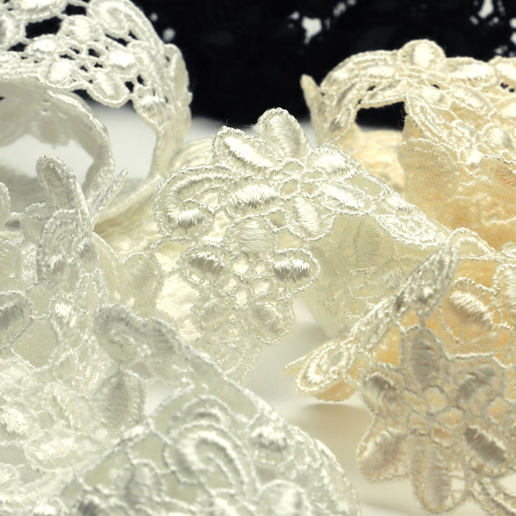 ケミカルエンブロイダリーレース #50 ブラック