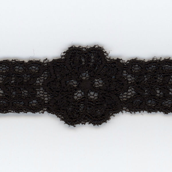 チュールエンブロイダリーレース #50 ブラック - RiBBONs B2B