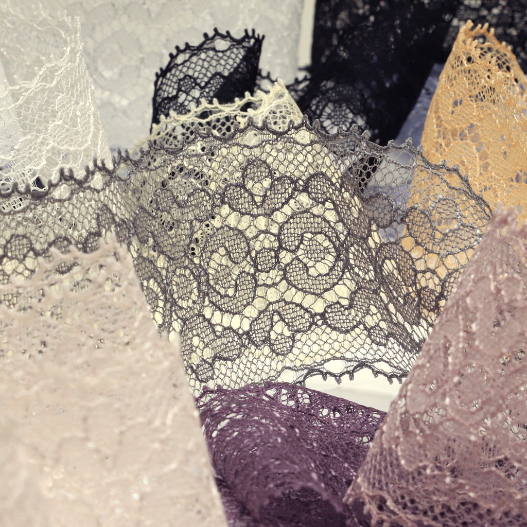 ジャガードトリミングレース #23 ブルーグレー