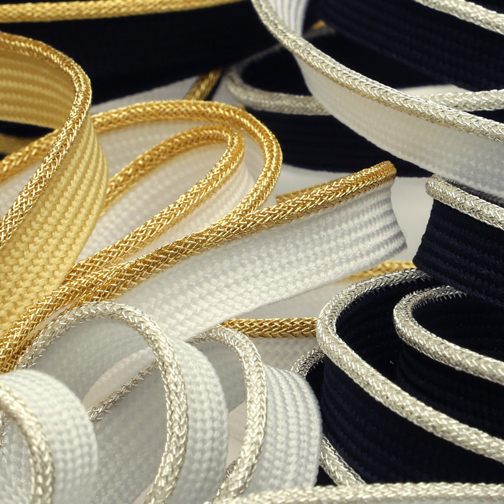 メタリックパイピング #4 シルバー&amp;ホワイト