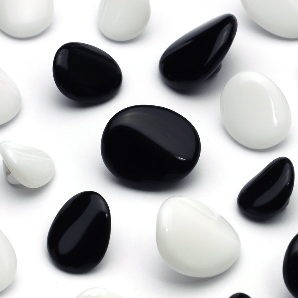 ガラスボタン ホワイト