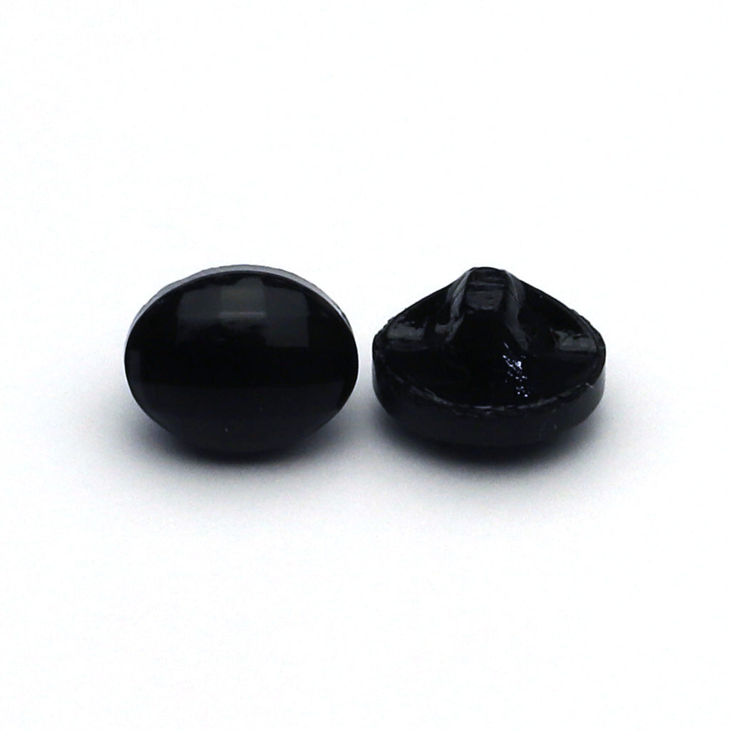 ヴィンテージガラスボタン ブラック