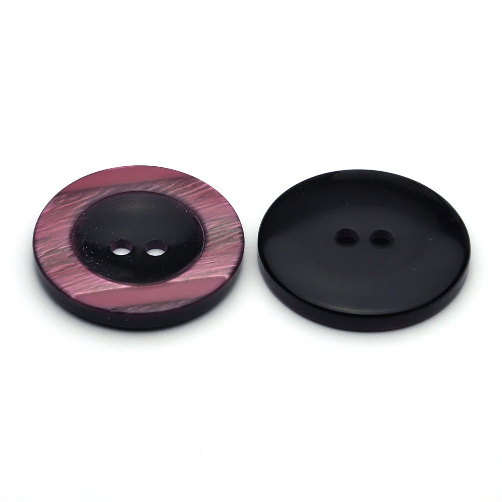 プラスチックボタン ライトピンク&ブラック