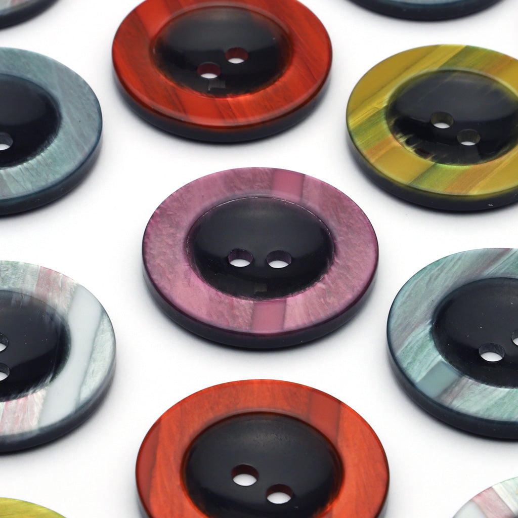 プラスチックボタン ライトピンク&amp;ブラック