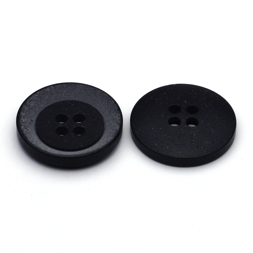 プラスチックボタン グレー&amp;ブラック