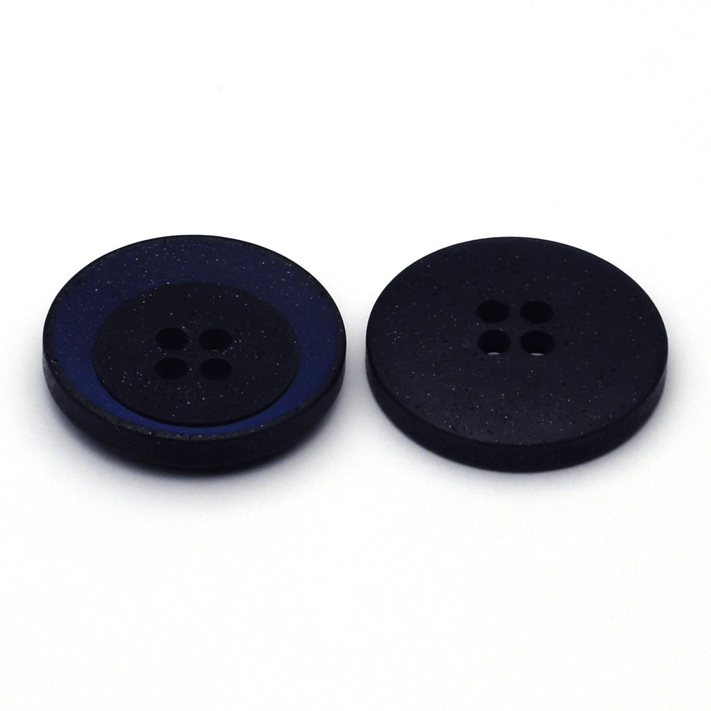 プラスチックボタン ブルー&ブラック