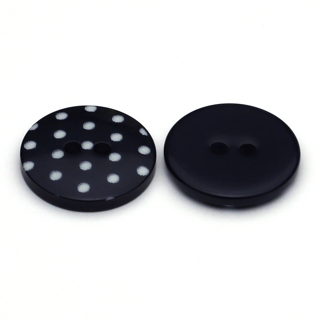 プラスチックボタン ネイビーブルー&amp;ホワイト