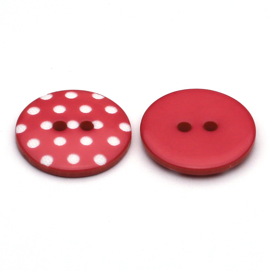 プラスチックボタン ピンク&amp;ホワイト