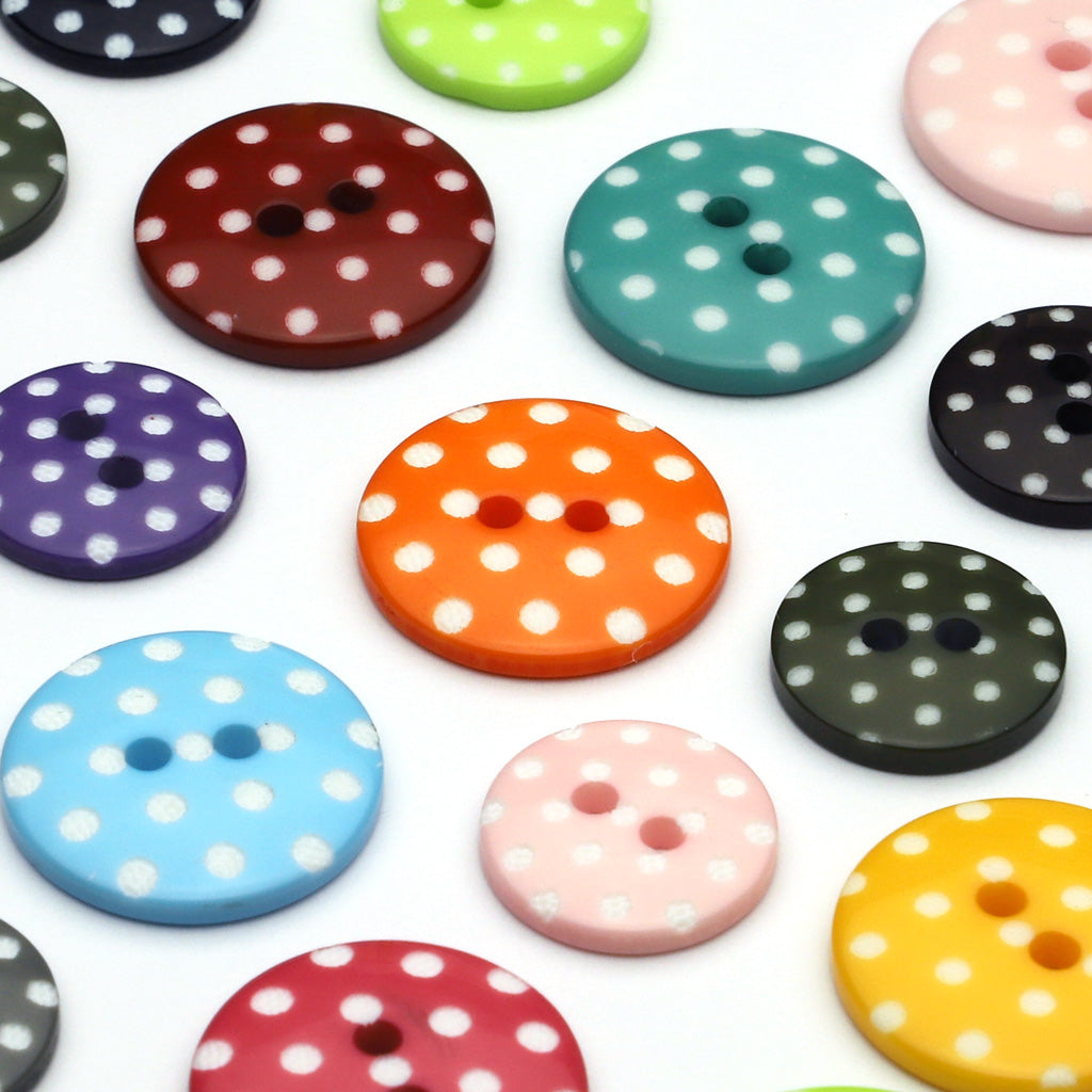 プラスチックボタン ターコイズ&amp;ホワイト