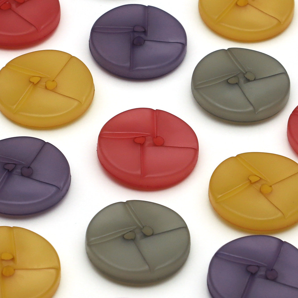 プラスチックボタン イエロー