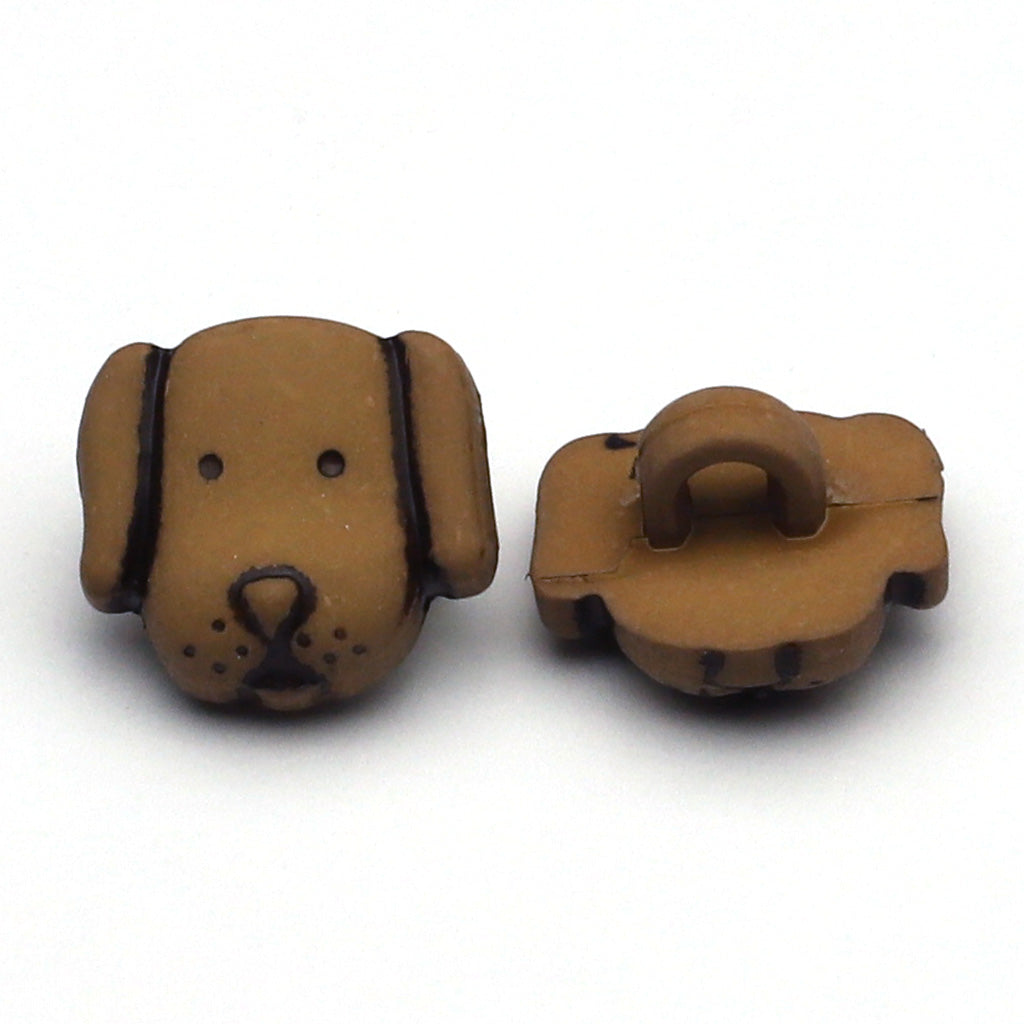 プラスチックボタン ブラウン