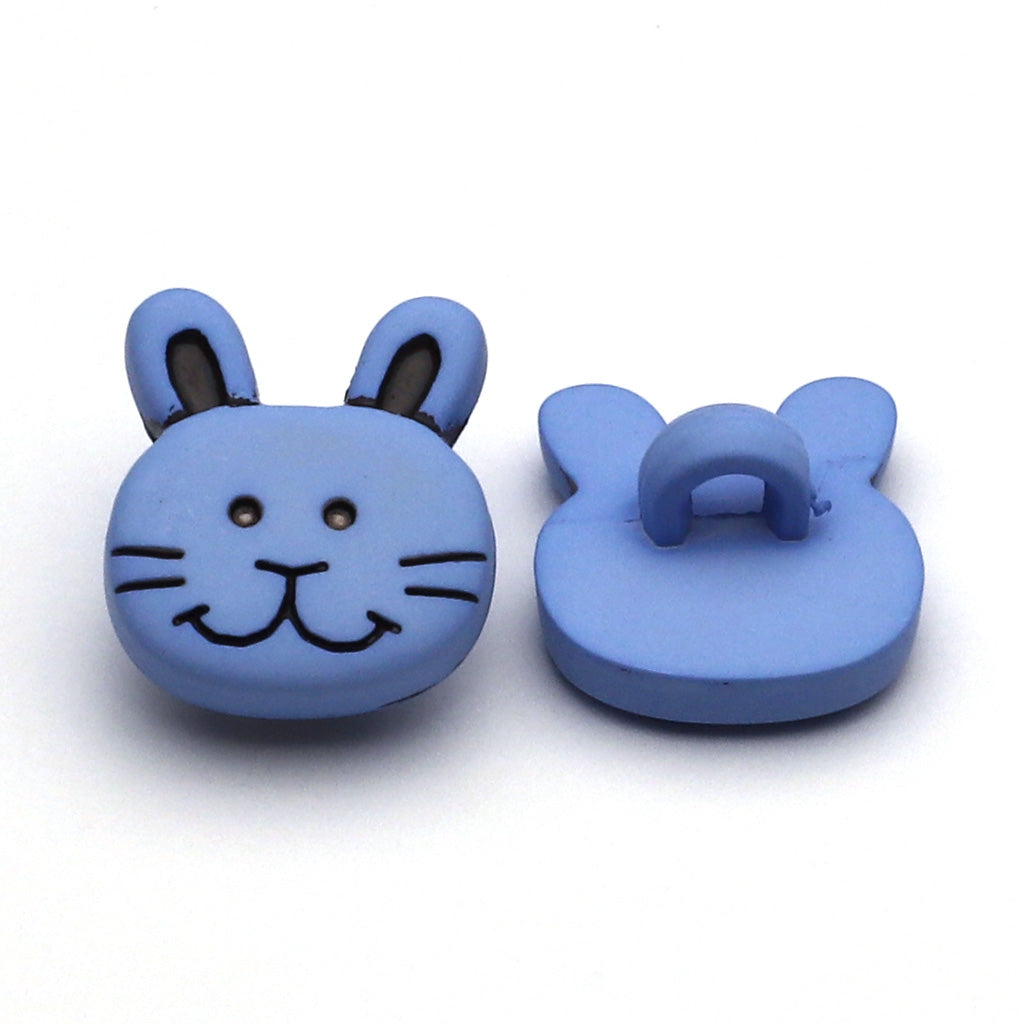 プラスチックボタン ブルー