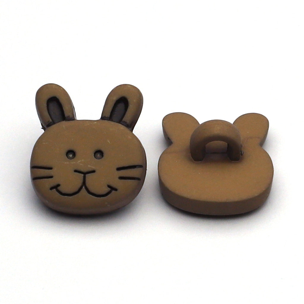 プラスチックボタン ブラウン