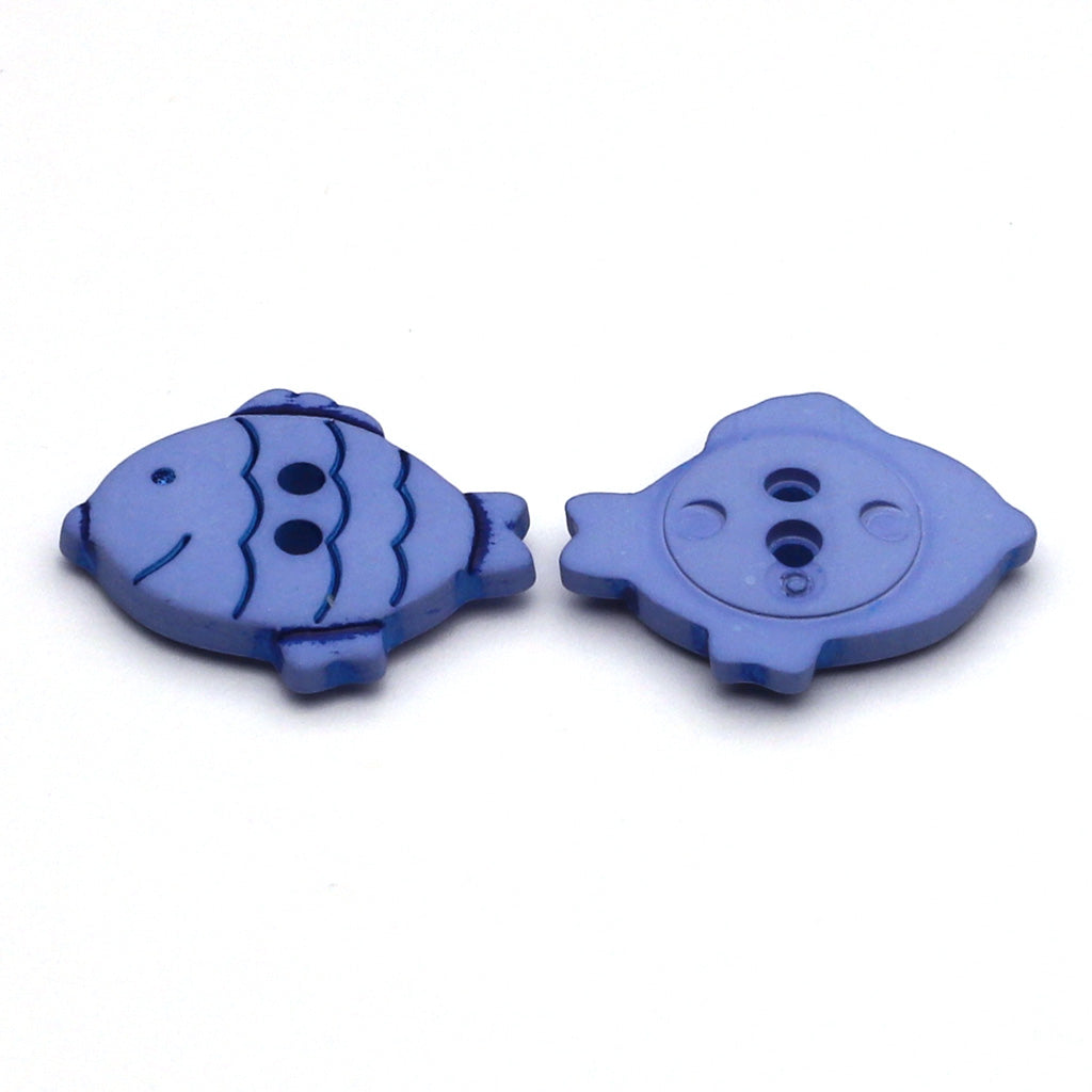 プラスチックボタン ブルー