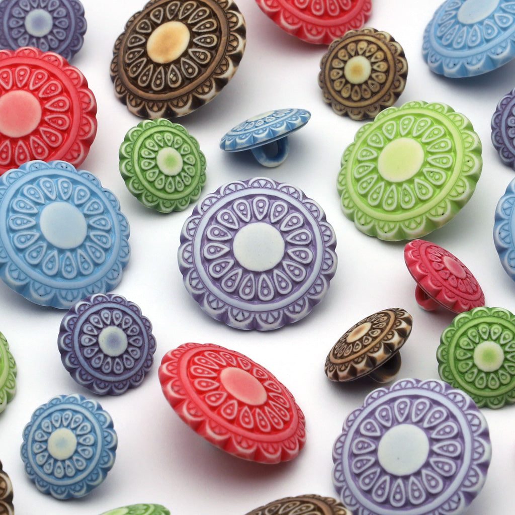 プラスチックボタン ライトブルー