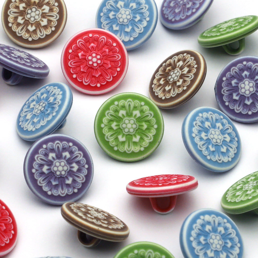 プラスチックボタン ライトグリーン