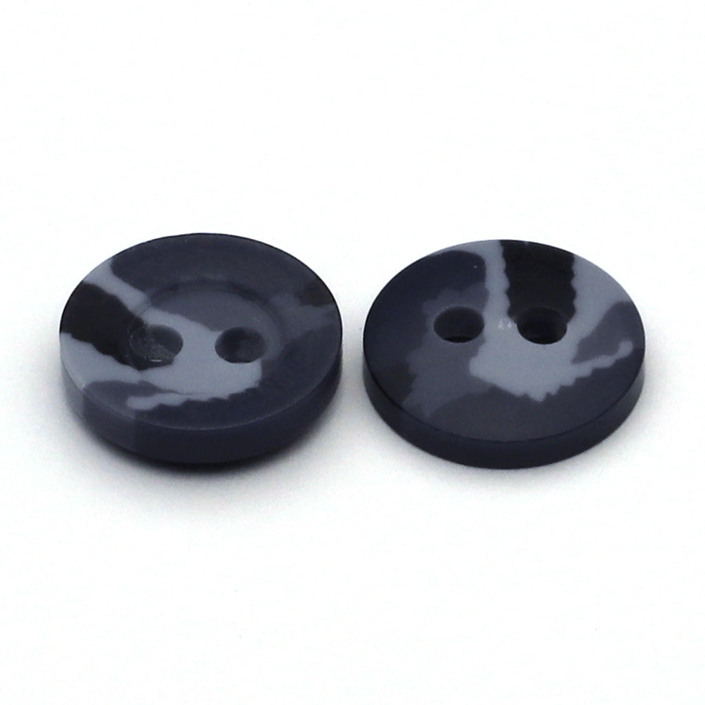 プラスチックボタン ネイビー迷彩