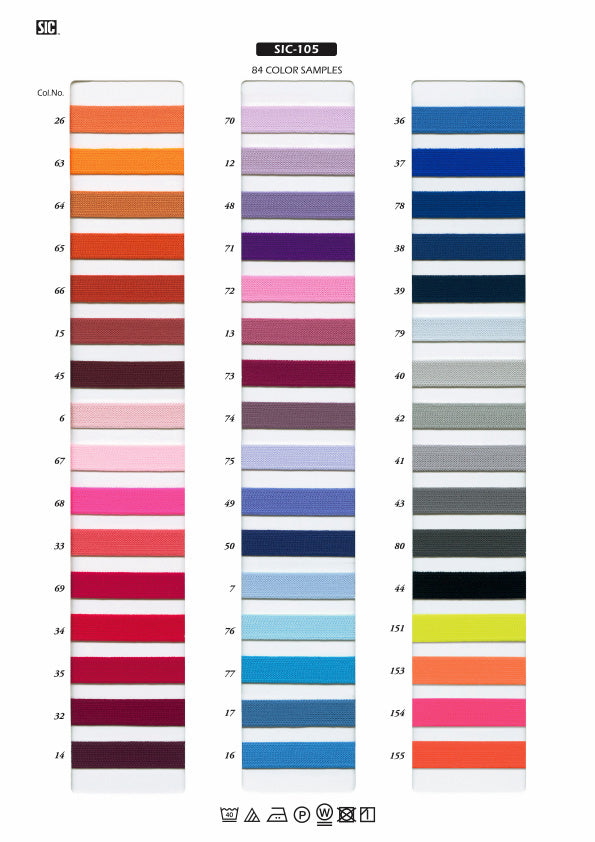 実物サンプル帳 ポリエステル薄手ニットテープ（SIC-105）