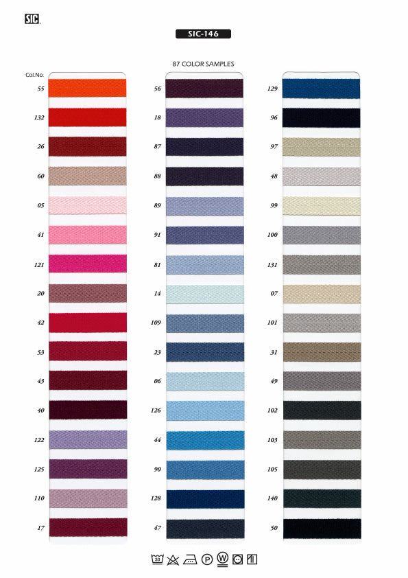 実物サンプル帳 コットンヘリンボーンテープ（SIC-146）