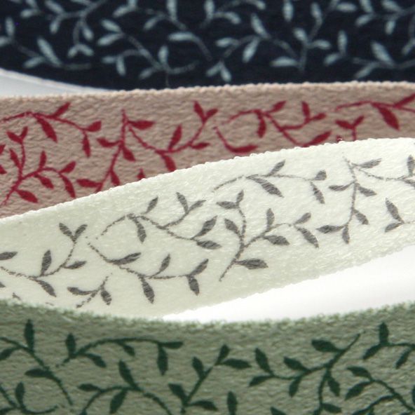 リーフプリントリボン（プルミエテープ） #40 ワイン