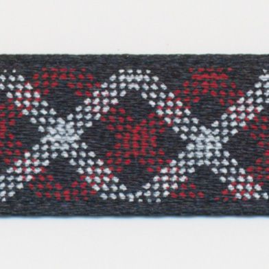 チェックプリントリボン（両面サテン） #8