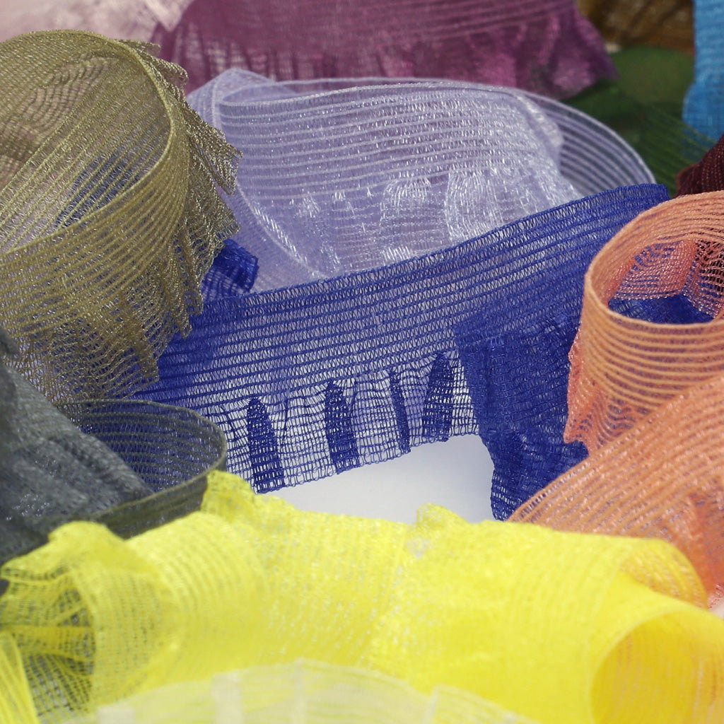 ミストオーガンジーフリルストレッチ #107 アシッドグリーン