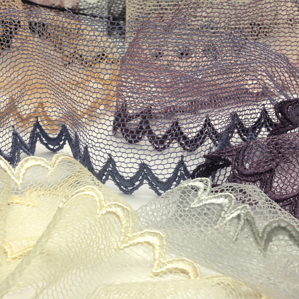 チュールエンブロイダリーレース #10 ココナッツ