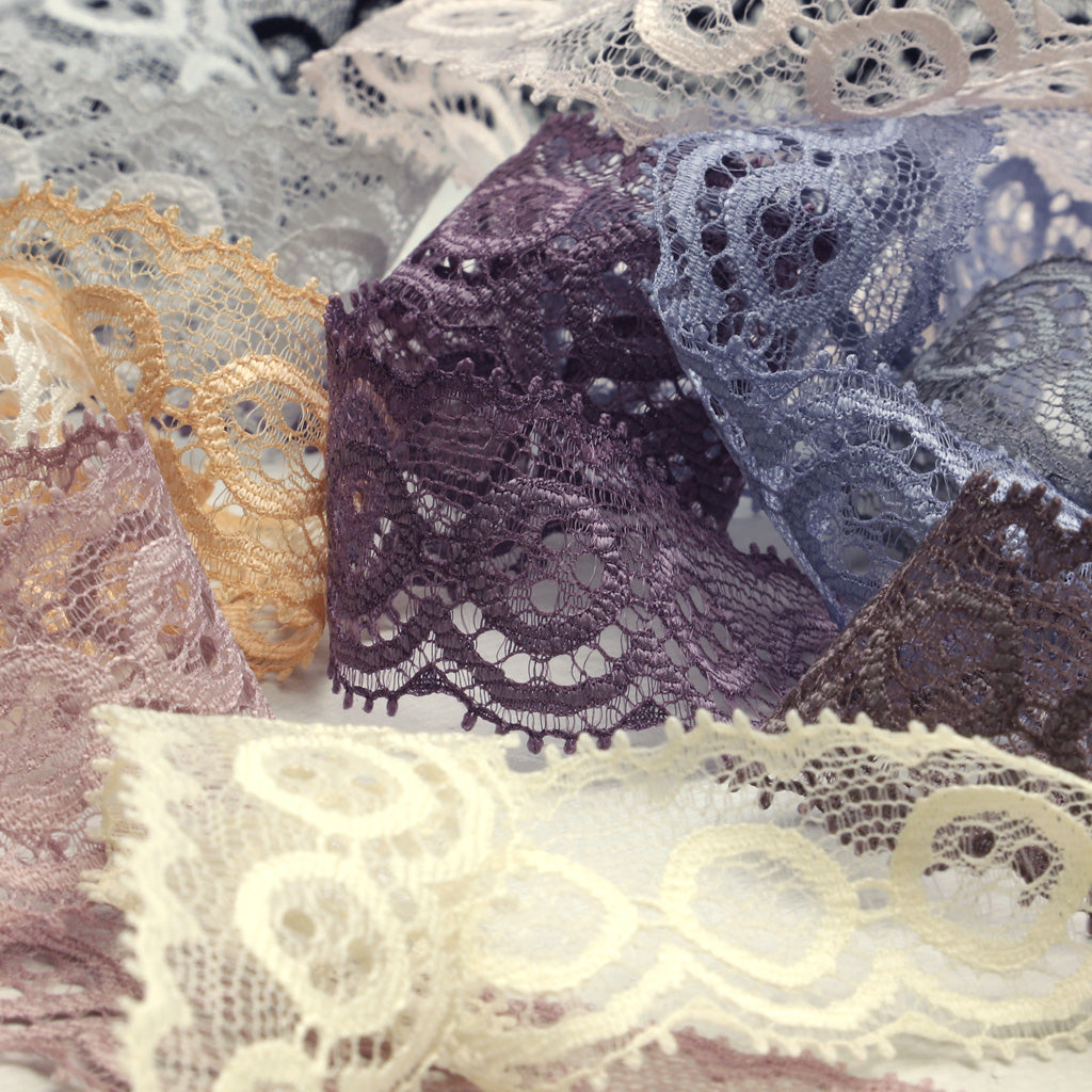 ジャガードトリミングレース #00 オフホワイト