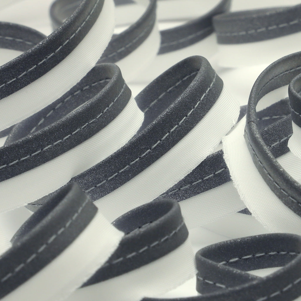 再帰反射パイピング加工 #1 シルバー反射&amp;ホワイト