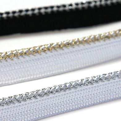 メタリックパイピング #1 ゴールド&amp;ホワイト