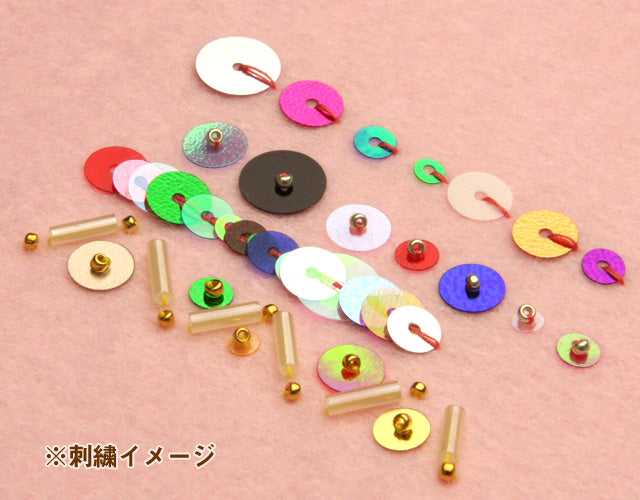 ウォッシャブル 平丸型スパンコール #P48 コパー（メタリック）