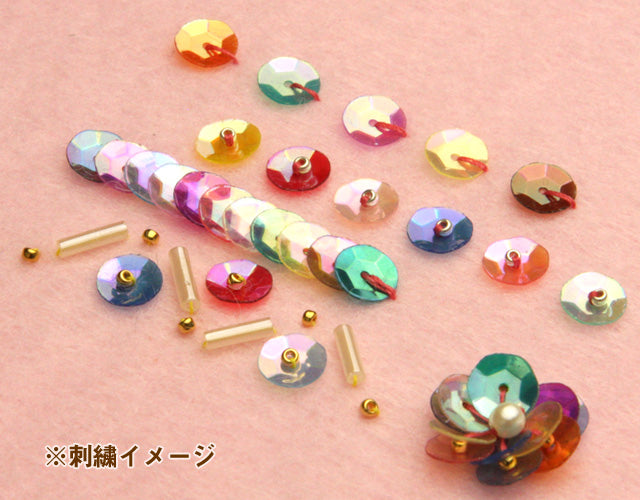 亀甲型スパンコール #310 ピンク（透明アイリス）