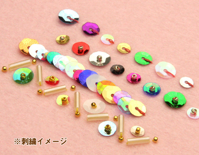 ウォッシャブル 亀甲型スパンコール #PF40 シルバー（メタリックマット）