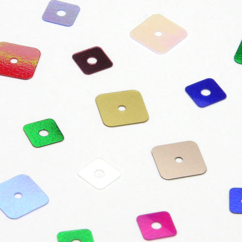 ウォッシャブル スクエア型スパンコール #P45 ライトブルー（メタリック）