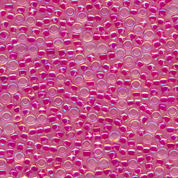 MIYUKI シードビーズ #355 マゼンタライン（ピーチAB中染）