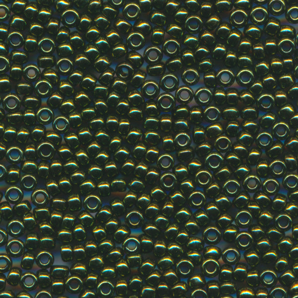 MIYUKI シードビーズ #459 グリーン金焼付